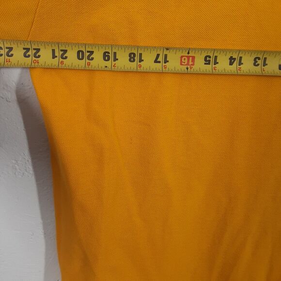 Jerzees #53 Adult Men's L Yellow Checkered Flag Collar Short Sleeve Polo... - Picture 7 of 8